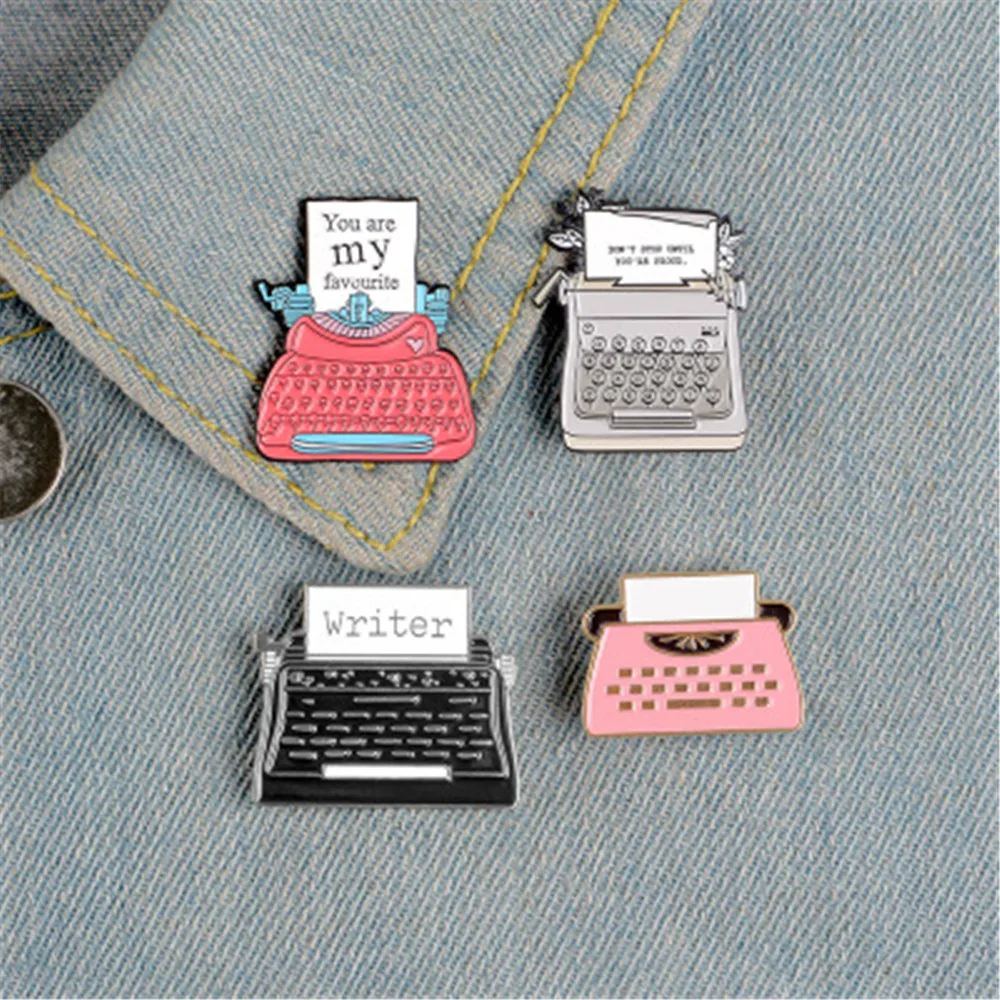 

Enamel Brooches Lapel Pins Badges Bag Jeans Japan Cute Cartoon Typewriter Gifts Wholesale Fashion Accessories-QQ-W17