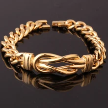 Браслет из нержавеющей стали, ручной работы, золотой браслет со знаком бесконечности для мужчин и женщин, браслеты и браслеты