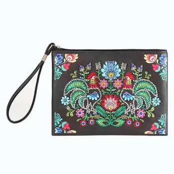 

5D DIY Special Shaped Diamond Painting Wallet Embroidery Cross Stitch Women Wristlet Wallet Clutch Storage Bag Christmas Gift