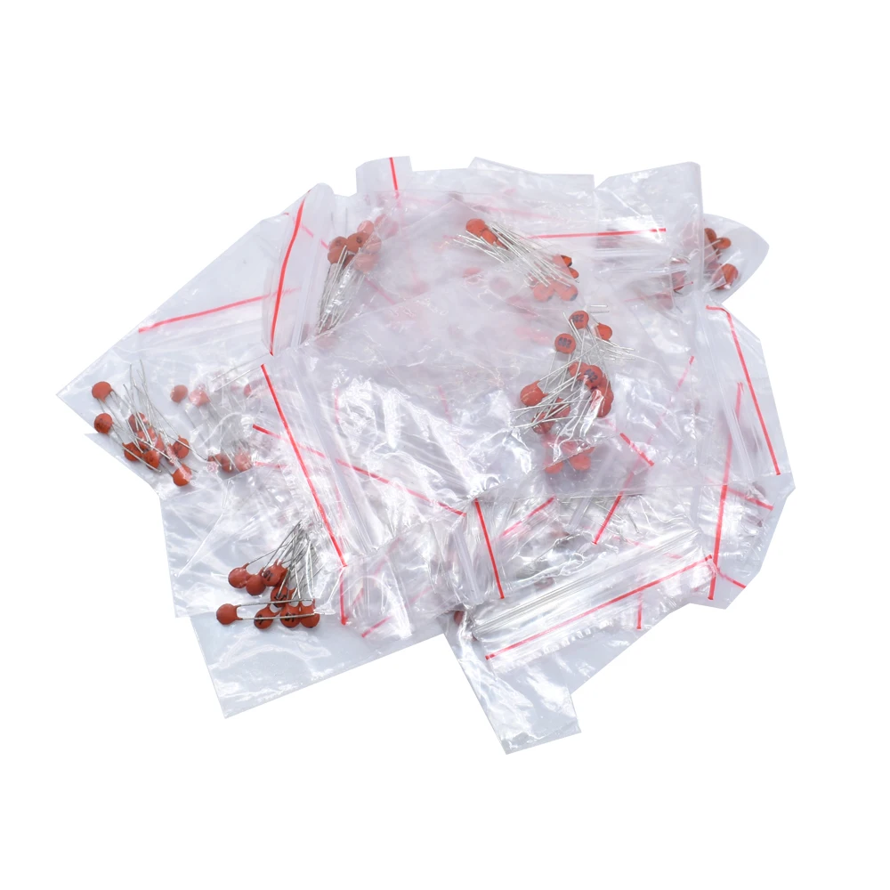 300pcs/lot Ceramic capacitor set pack 2PF-0.1UF 30 values*10pcs Electronic Components Package capacitor Assorted Kit samples Diy