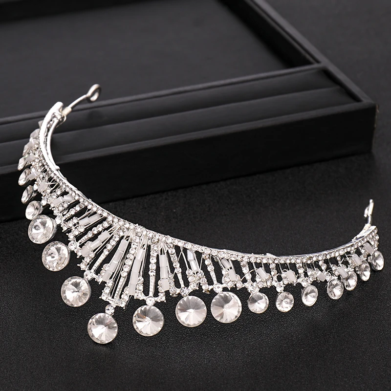 Trendy Bride Crown Baroque Rhinestone Crystal Crown Wedding Hair Accessories Princess Hair Accessories Queen Wedding Crown
