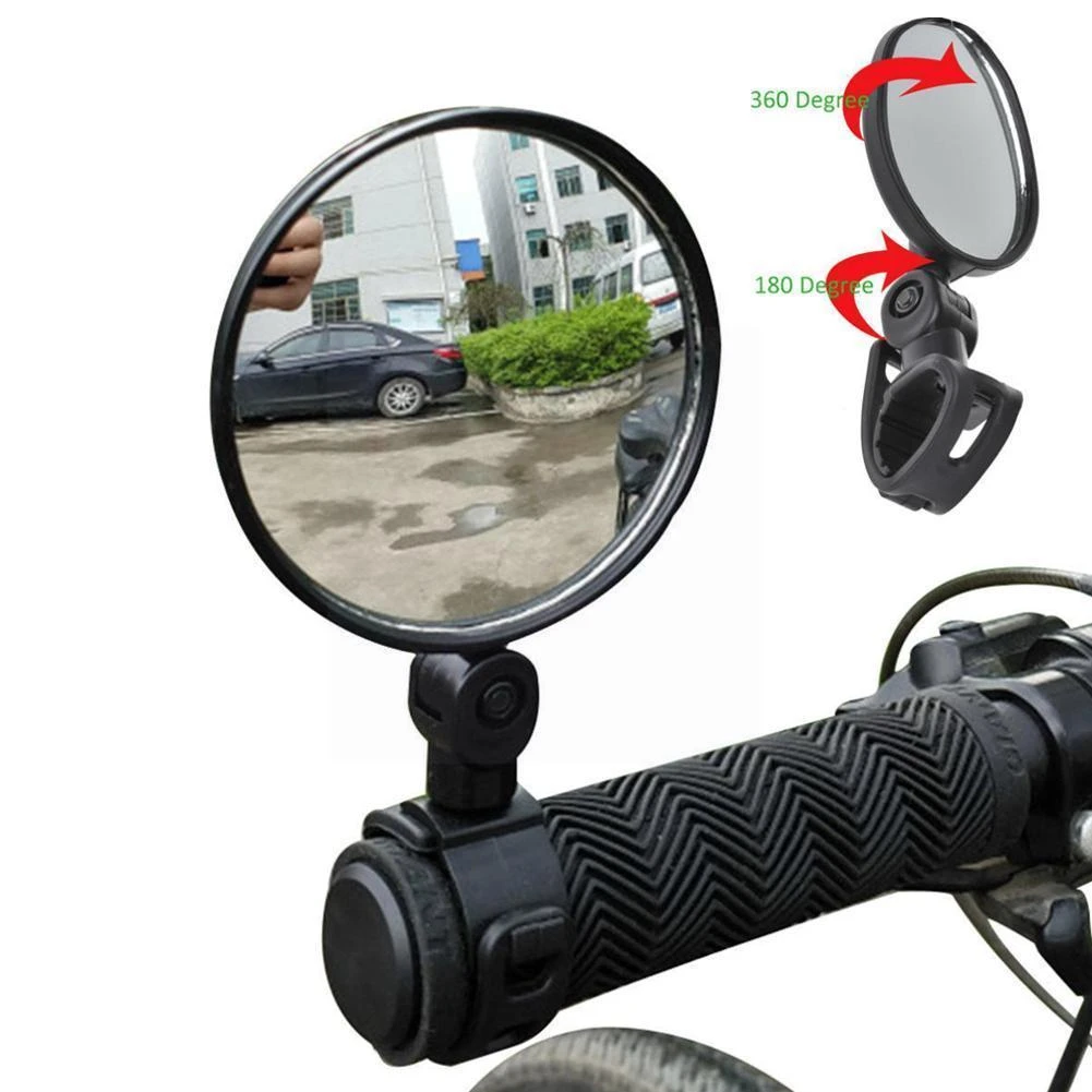 Bicycle Rearview Mirror Adjustable Rotate Wide-Angle Cycling For MTB Road Bike