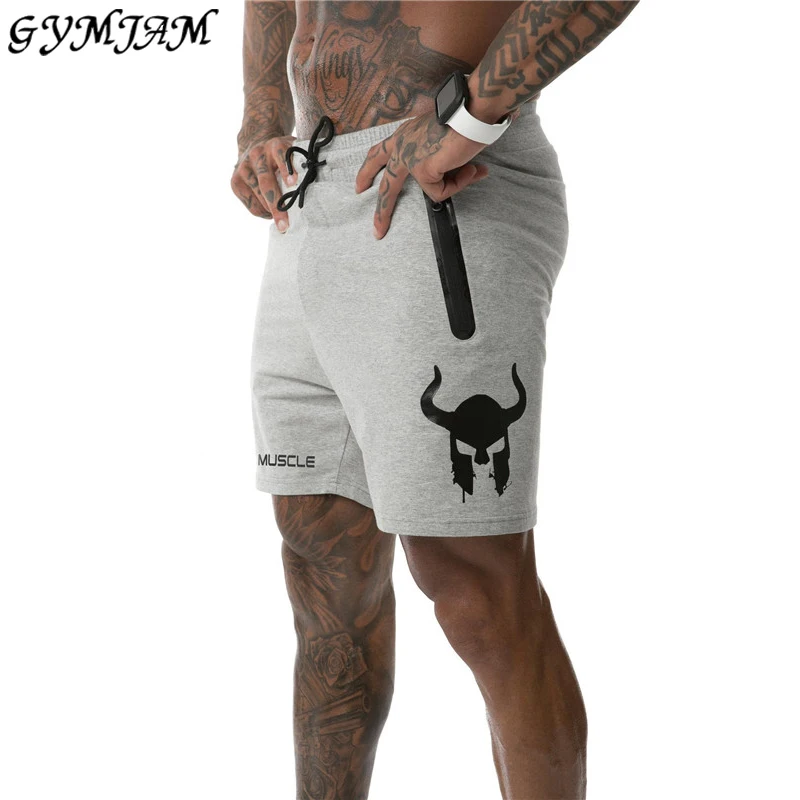 

Jogger men's shorts 2020 new men's gym fitness shorts summer cotton casual printed shorts men's exercise beach knee length