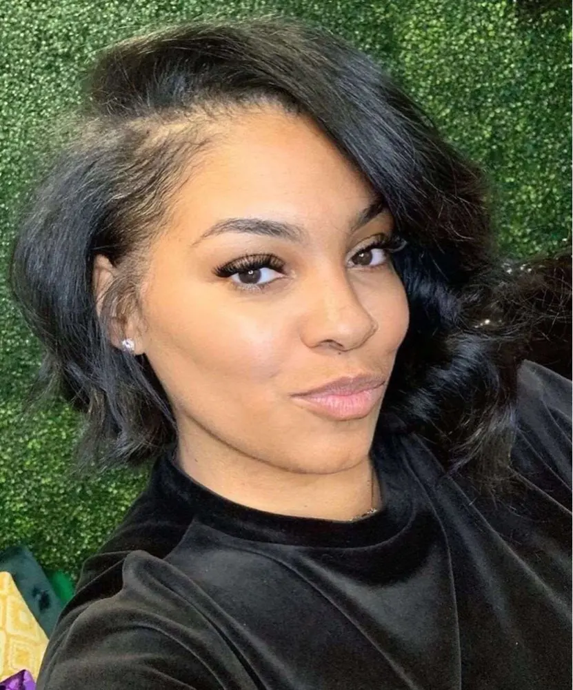 Peruvian Loose Wave Curly Human Hair Frontal Wig photo review