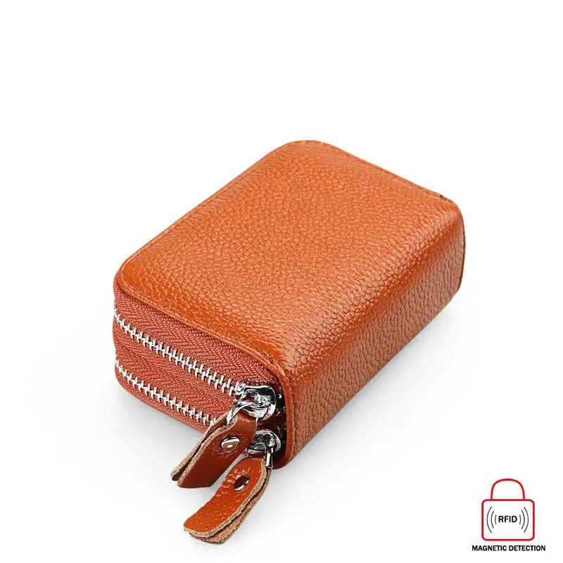 

35Women Short Wallets Card Holder 2019 Ladies New Fashion Leather Money Bag Ladies Solid Color Double Zipper Coin Purse Clutch