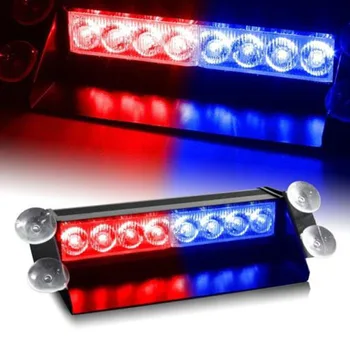 

DC12V 8 LED Car Strobe Flash Light Auto LED Emergency Warning Lamp 3 Modes Fog Lights Warning light Flashing
