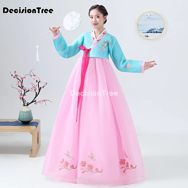 2021 корейское народное платье для женщин одежда hanbok выступлений традиционные