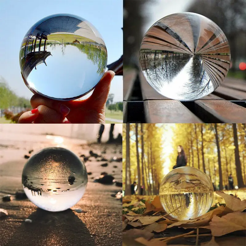 

Clear Glass Crystal Ball Healing Magic Sphere Photography Props Lensball Kristallkugel Clear Photography Props Gifts 30-80mm x 1