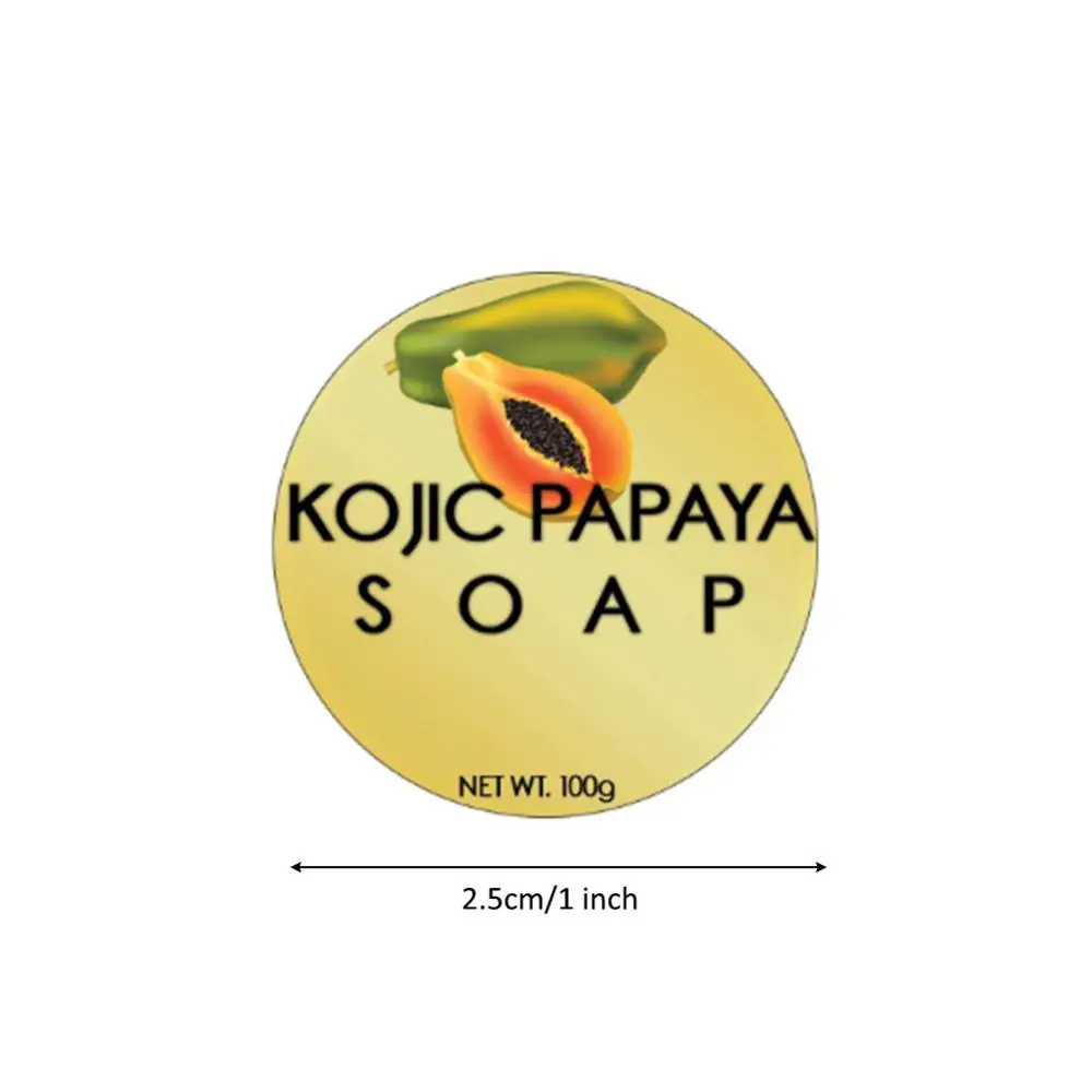 Круглая бумага с покрытием Papaya мыло стикер s этикетки для печати 500 этикеток в рулоне ручной работы подарочные ярлыки стикер