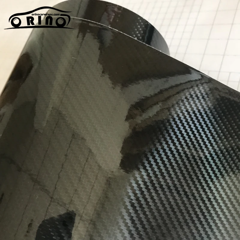 5D Black Carbon Fiber Vinyl Wrap-5