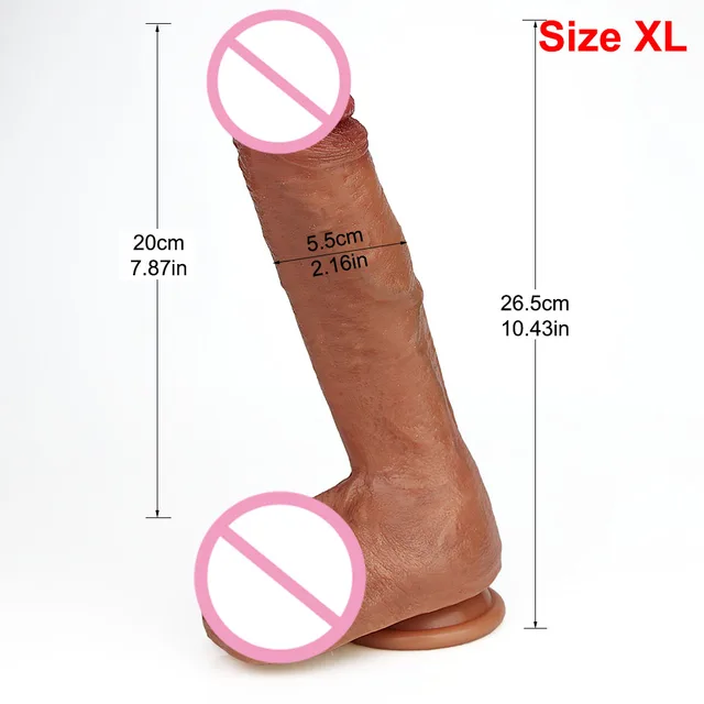 Skin Feeling Realistic Penis Soft Sexy Huge Dildo Female Masturbator Double-layer Silicone Suction Cup Dildos for Women Big Dick 6