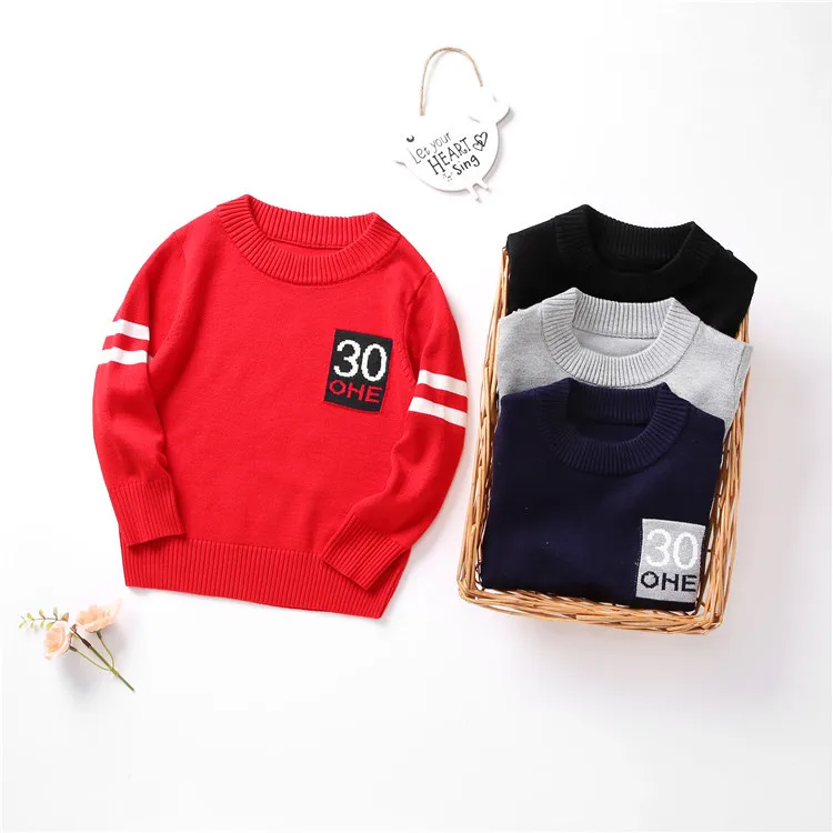 

A Generation of Fat Kids' Sweater 2019 New Style Children Pullover Autumn And Winter BOY'S Knitted Sweater Baby Base Shirt