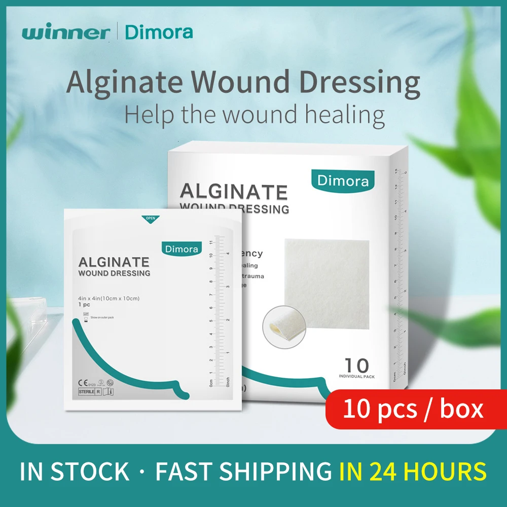 Winner Dimora Calcium Alginate Wound Dressing Sterile Pads Soft Super Absorbent Non-Stick Ulcer Patch Healing 7s |
