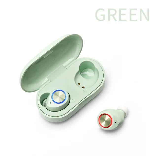 Дизайн мини bluetooth беспроводные, наушники-вкладыши, bluetooths наушники-вкладыши tws с вкладыши tw60 с зарядный чехол pk i12 i7 - Цвет: TW60-Green