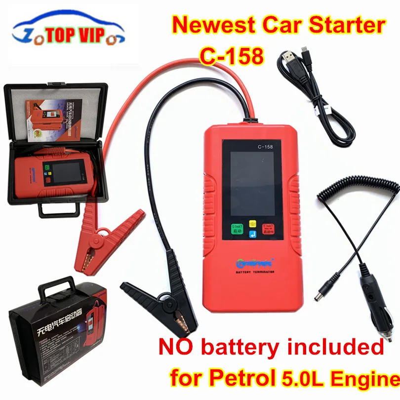 

C158 No Battery Included 12V Car Jump Starter C-158 Car Power Bank Super Capacitor Unlimited Use Battery Power ForPetrol/Diesel