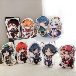 45cm jogo genshin impacto brinquedo de pelúcia kawaii macio travesseiro anime pelúcia boneca decoração brinquedos para crianças klee zhongli presente natal