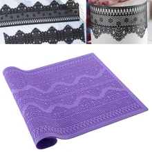 Silicone Mat Fondant Cake Flower Pattern Lace Embossed Cake Mold Sugar Lace Mat Cake Decorating Tool Embossing Mat