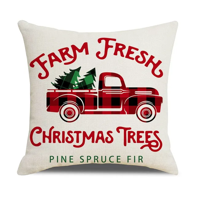 Christmas Pillowcase Cushion Covers 45x45cm Sofa Decoration Gift Letter Print Linen Pillow Cover For Home Xmas Ornament 2021 15