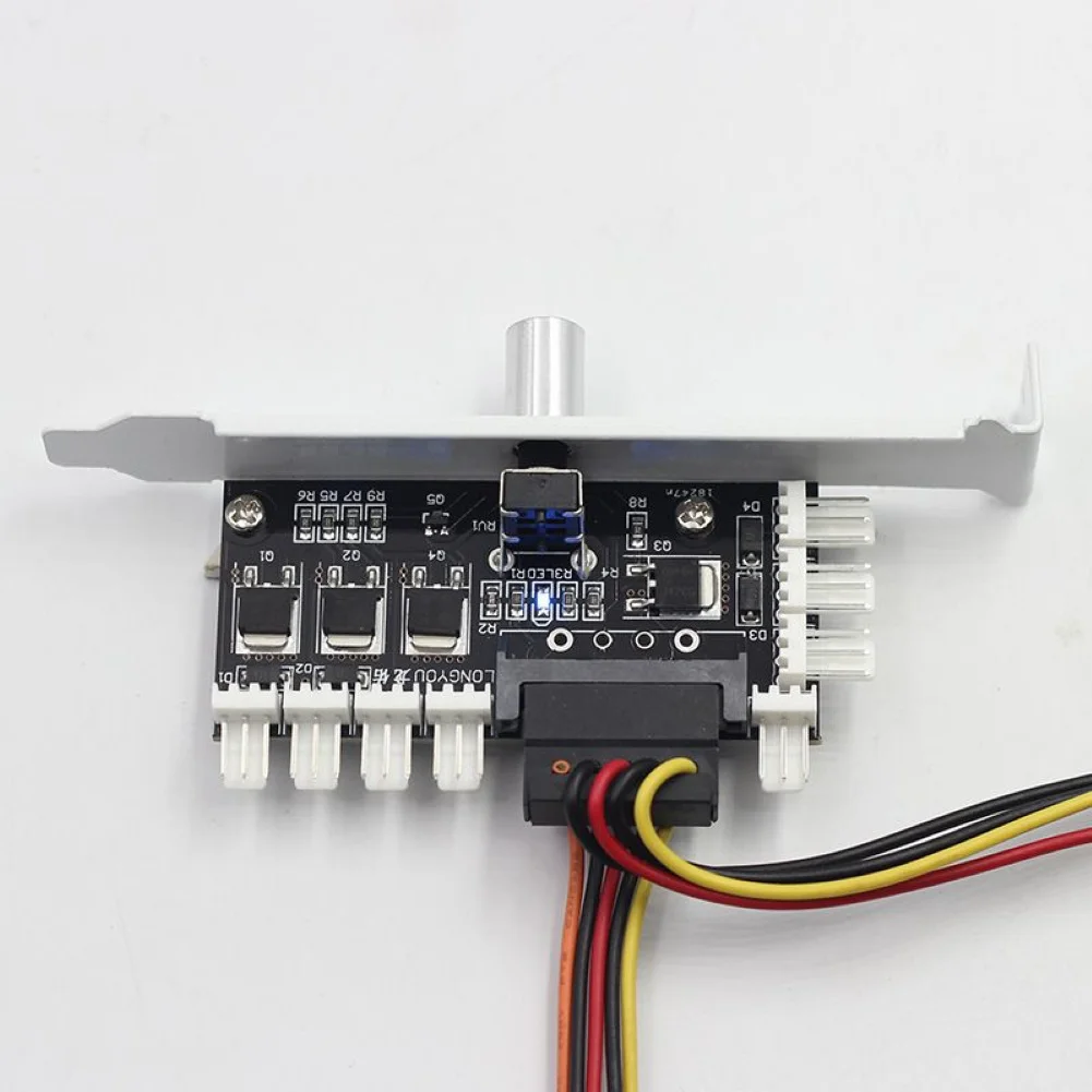 8-канальный сетевой видеорегистратор SATA/4Pin настольный компьютер чехол металлический Процессор Скорость вентилятора контроллер регулятор вентилятора разъем PCI Установка для различных 3Pin вентилятор