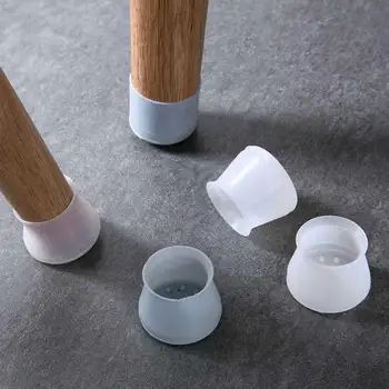

4 Sets Universal Silicone Table And Chair Protective Sleeve Protectors Round Bottom Non-Slip Feet Cover Pads