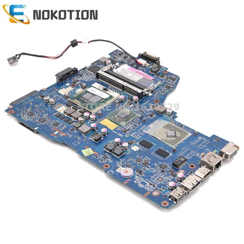 NOKOTION Материнская плата ноутбука для TOSHIBA Satellite A660 NWQAA K000104420 K000106370 LA-6062P REV 2,0 HM55 GT310M gpu Бесплатный процессор