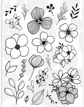 

Flowers Transparent Clear Silicone Stamp/Seal for DIY scrapbooking/photo album Decorative clear stamp sheets W1745