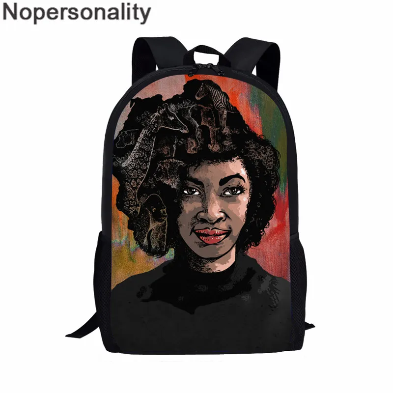 Сумка-книжка для девочек в африканском стиле, Черная Королева, Женский комплект школьных сумок, Mochila, Afro Art, детская сумка, молодежный рюкзак - Цвет: L4998C