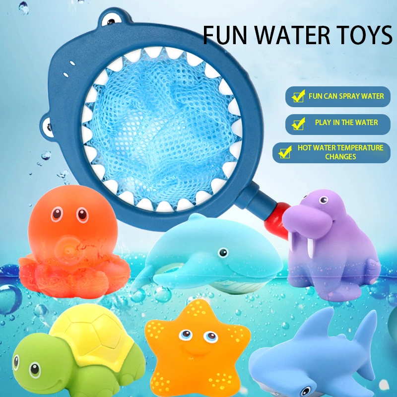 Baby Bath Toys Play Water Toys Animal Bathtub Games Squeeze Water Spray  Color changing Bath Toys Children Shower Set|Bath Toy| - AliExpress