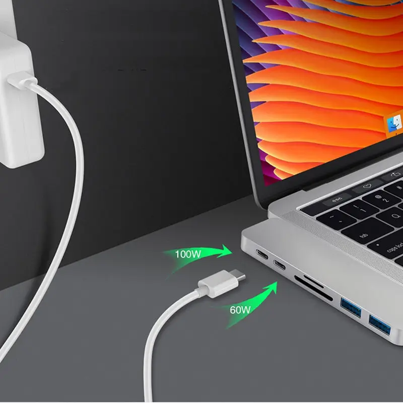 Концентратор для смартфонов type-C USB 3,0 с несколькими интерфейсами type-C PD Высокоскоростная зарядка для адаптера MacBook Pro Air huawei P20 Pro