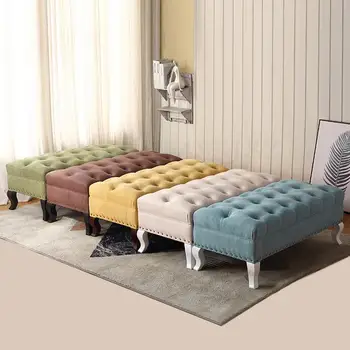 

American sofa stool living room sofa stool foot rest foot bed stool foyer technology cloth shoe stool