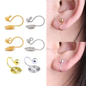 

10Pack Clip-on Earring Converter with Easy Open Loop DIY Earring Turn Any Studs or Pierced into Clip on Jewelry Findings
