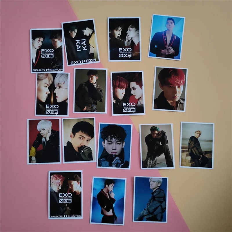 16 шт./компл. KPOP EXO 6 й альбом одержимость Фотокарточка ЛОМО карточка постер