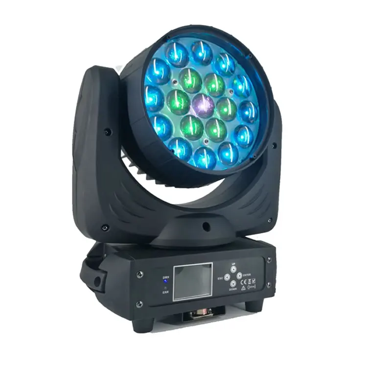 6pcs 19*15w rgbw 4in1 ring control led 2020 moving head wash stage led moving head zoom beam wash light