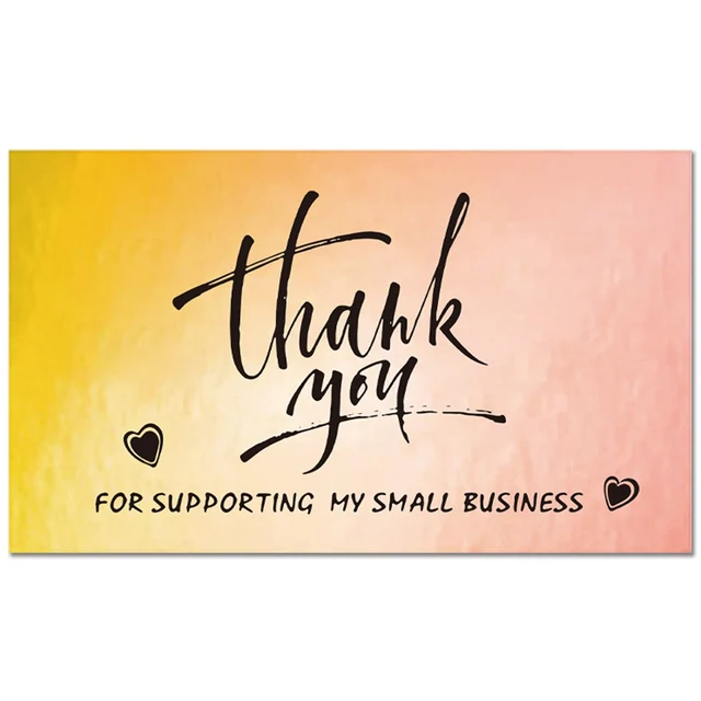 50Pcs Thank You for Your Order Business Cards Greeting for Party Shopping Purchase Cards Appreciation Card for Small Business Style 15