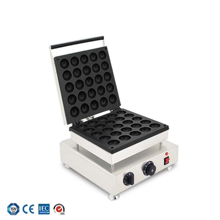 

25pcs Bomb Burning Waffle Maker Machine commercial cake pop oven Waffle Ball Baker Machine Maker Iron Mold Plate 110V 220V