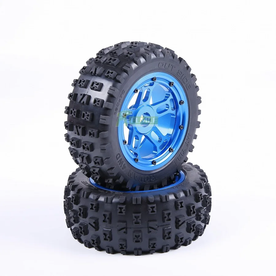 

Strong Knobby Tyres With Alloy CNC Wheel Hubs Set Fit for 1/5 Losi 5ive T Rovan LT KingmotorX2