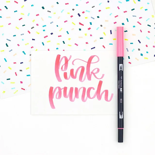 TOMBOW AB-T художественная кисть Ручка японская каллиграфия ручка 96 цветов Двойные головки профессиональная водный маркер ручка для рисования - Цвет: 803