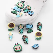 

1pc Cartoon Baby Products Toy Shoe Charms Buckles Decoration Wristband For Garden Sandals Shoe Jibz Croc Kid Party Xmas Gifts