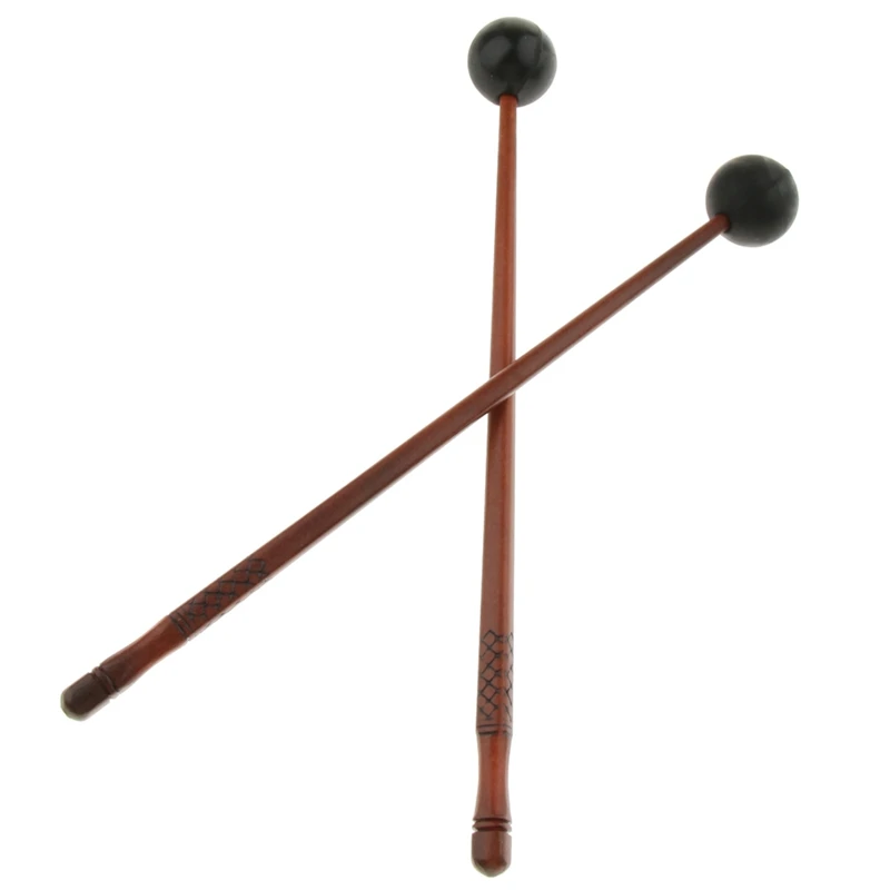 1 Pair Polished Surface Wooden Tongue Drum Sticks Mallets Beaters Percussion Instrument Accessory 235Mm