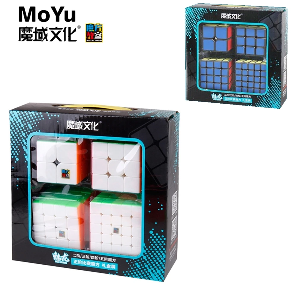 Kit Cubo Mágico Moyu 2x2+3x3+4x4+5x5 Profissional