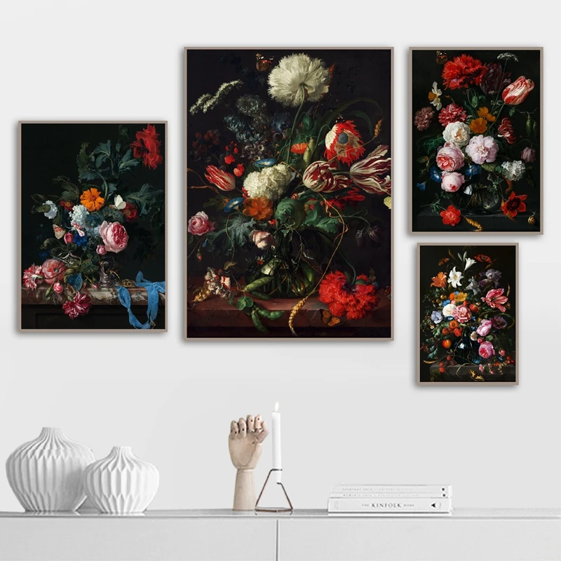 Dutch-Flower-Still-Life-Painting-Dark-Floral-Classic-Fine-Art-Posters-and-Prints-Gallery-Wall-Art (4)