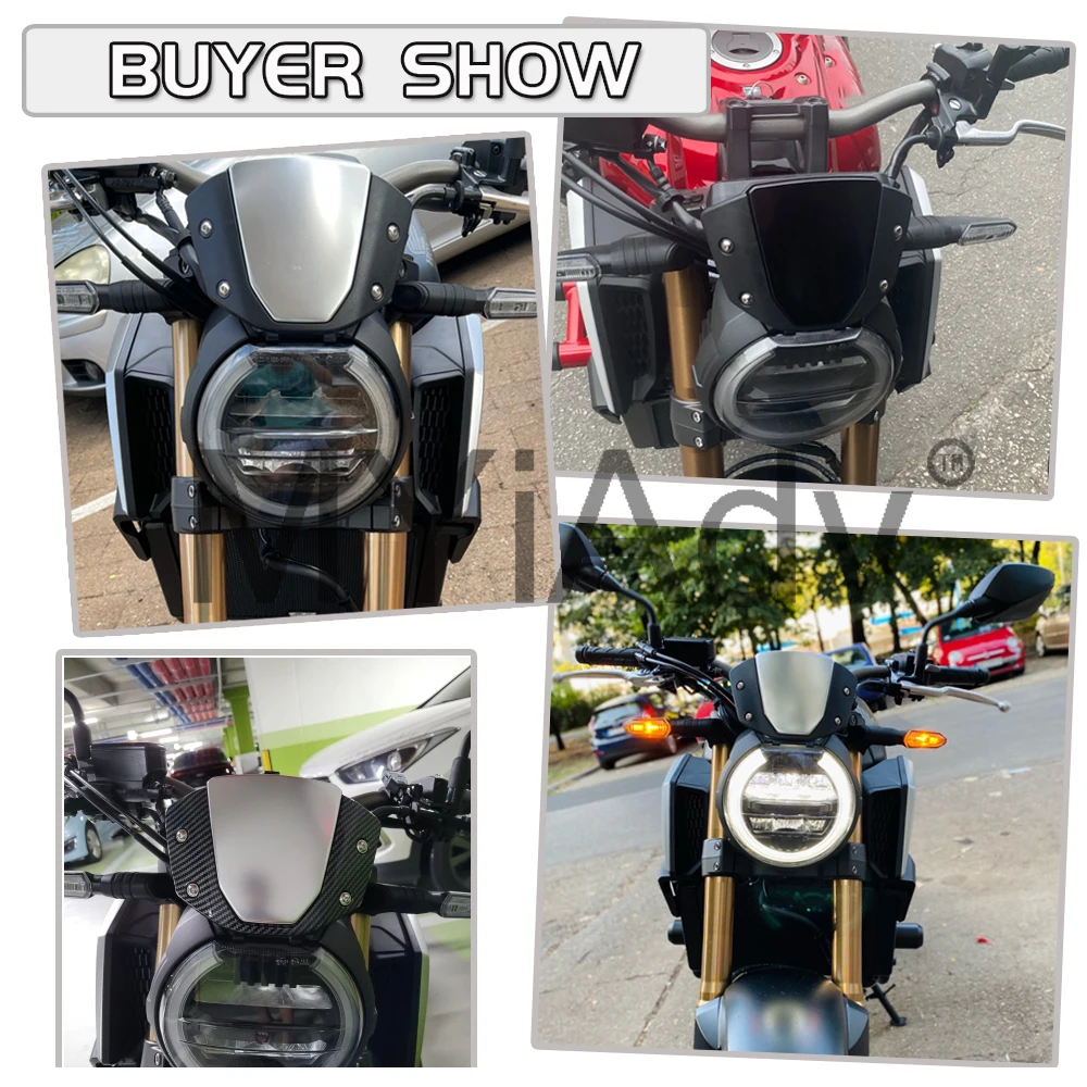 thumbnail image 2 of Sport Windshield Wind Deflector Visor Screen Bracket For Honda Cb1000r Cb 1000 R 2021 2022 2023 2024 2025 Motorcycle Windshield I513075654 2 of 10