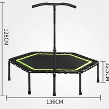48 дюймов Бесшумная хорошая эластичность батут прыгающая кровать для взрослых прыгающая кровать с подлокотником