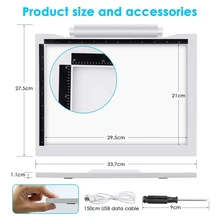 Светильник, коробка для рисования А4, многофункциональная копировальная станция, питание от аккумулятора, питание от USB, копировальная доска