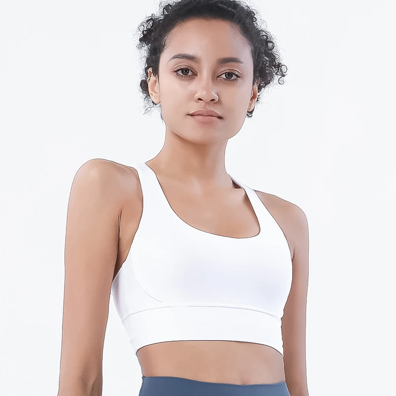 SOISOU Top Women Bra Cropped Bralette Gym Yoga Sports Bra Cross Sexy Back Female Bra Breathable Top Women’s Underwear 25 Colors Best Sellers In Sports & Entertainment