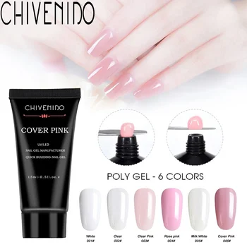 

15ml Nail Tools UV Phototherapy Rubber 6 Colors Nail Glue Extension Glue Quick Dry Transparent Glue Nail Art UV Gel