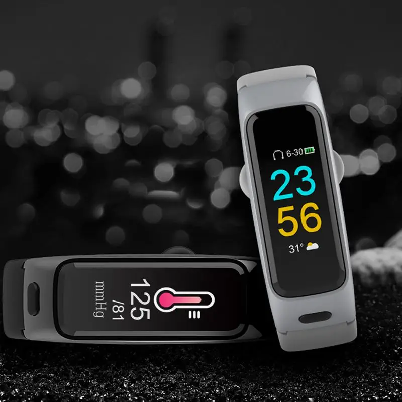 Fitness Track with 24H Heart Rate MonitorBluetooth EarphoneSmart Bracelet Talk BandActivity Tracker Watch with Color Screen