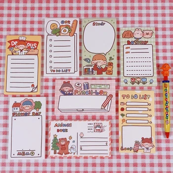 

50Sheets/Pack Kawaii Korean INS Delicious Kitchen To Do List Memo Pad N Times Sticky Notes Portable Notepad School Supply