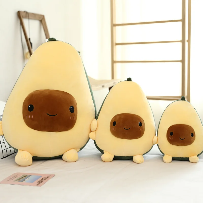 

25-60CM Cute Plush Avocado Toys Soft Cartoon Fruit Doll Pillow Sofa Cushion Funny Plush Plant Toys Gift for Kids