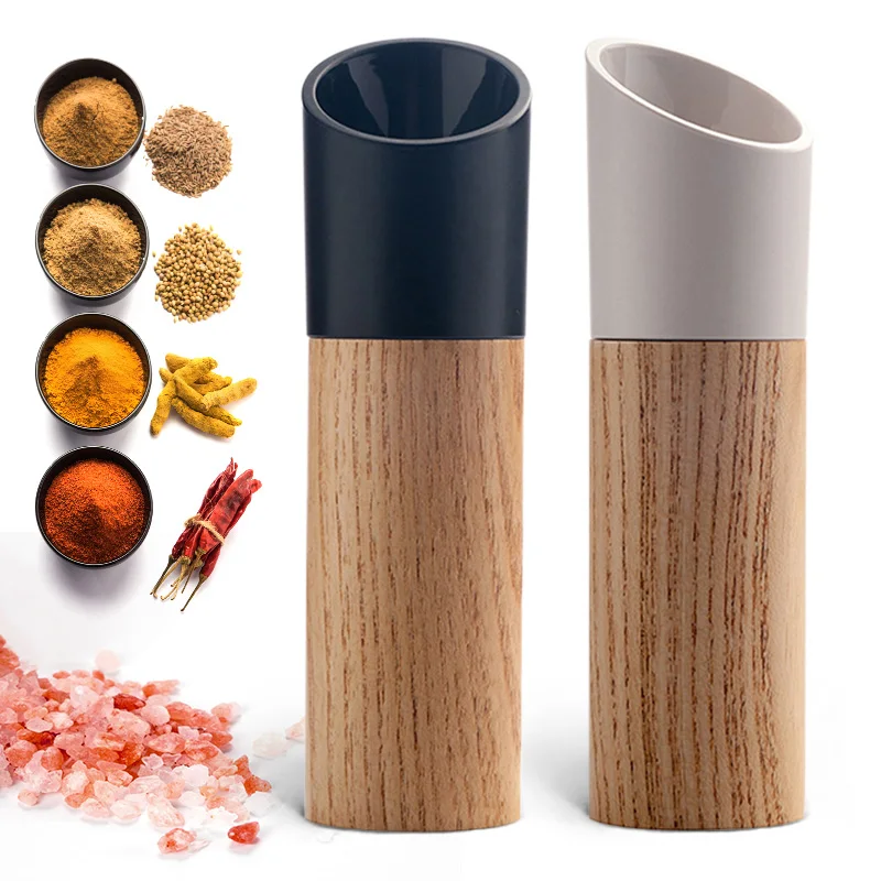 Wood Salt and Pepper Grinder Set of 2-Salt Shakers with Adjustable Ceramic Rotor-Pepper Kitchen BBQ Tool | Дом и сад